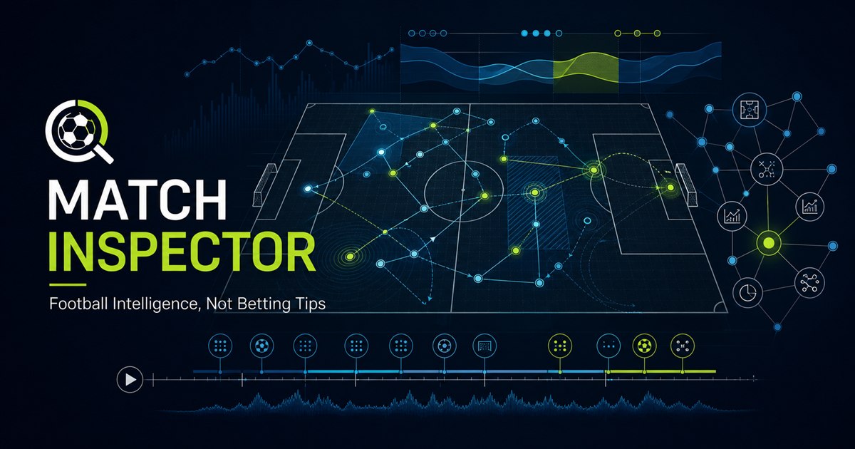 Abstract football intelligence map with analytical nodes and replay timeline